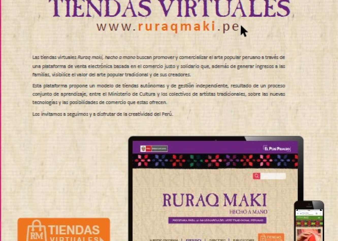 Ruraq maki, hecho a mano celebra su primer año de ingreso al comercio virtual