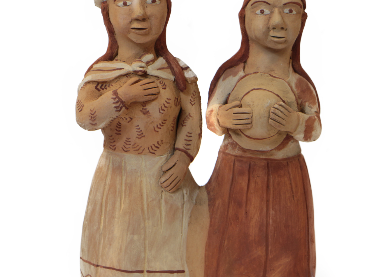 Las esculturas de cerámica de la familia Tineo se caracterizan por sus representaciones religiosas, costumbristas, históricas y sociales.